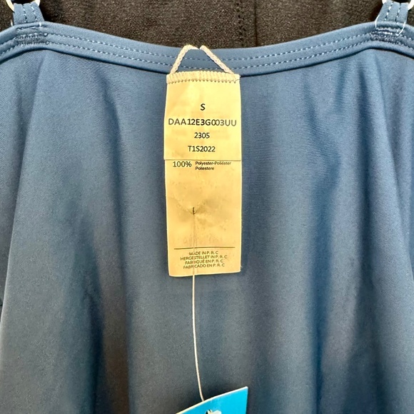 NWT CUPSHE Scoop Neck Ruffled One-Piece Swimsuit in Midnight Blue Women's Size S - Picture 11 of 16